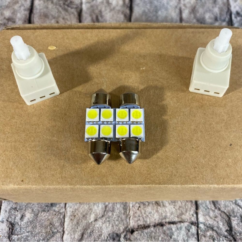 2Pcs Dome Lamp Switch  & White LED Bulbs 34404-SDA-A21 Honda CR-V Odyssey Accord